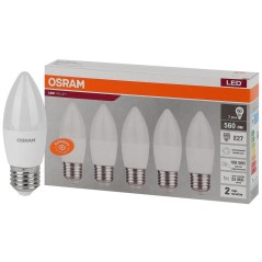 Лампа светодиодная LED Value LVCLB60 7SW/840 7Вт свеча матовая E27 230В 2х5 RU (уп.5шт) OSRAM 405807