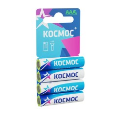 Элемент питания солевой AAA/R03 4хBL (блист.4шт) КОСМОС KOCR034BL