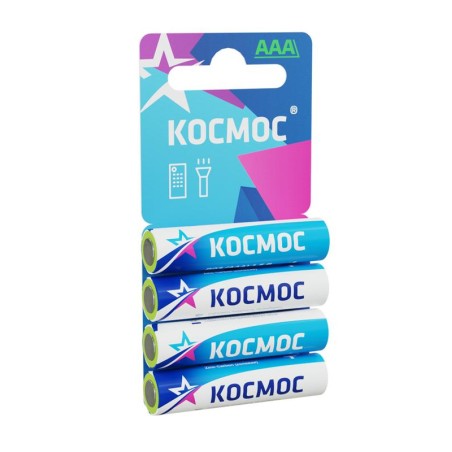 Элемент питания солевой AAA/R03 4хBL (блист.4шт) КОСМОС KOCR034BL