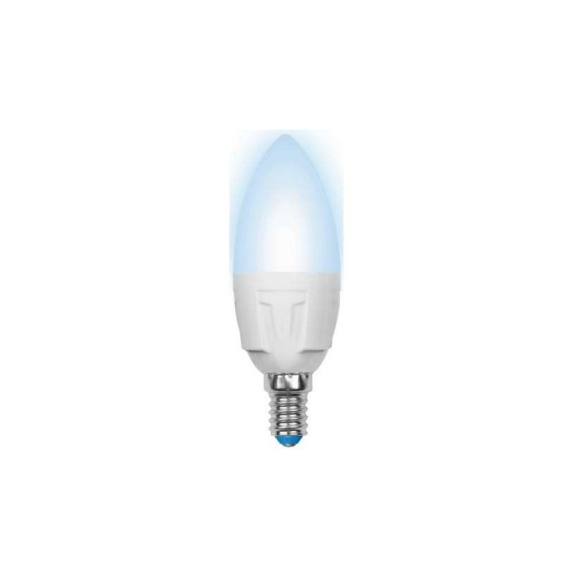 Лампа светодиодная LED-C37 7W/NW/E14 /FR PLP01WH Яркая 7Вт свеча матовая 4000К нейтр. бел. E14 (упак