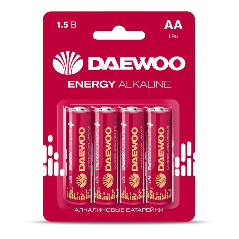 Элемент питания алкалиновый AA/LR6 1.5В Energy Alkaline 2021 BL-4 (уп.4шт) DAEWOO 5029781