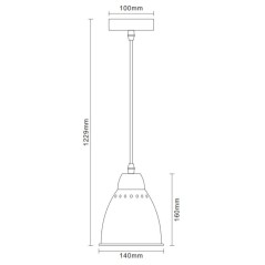 Светильник PL-430S-1 С59 подвес. LOFT 1хE27 60Вт 230В старин. медь Camelion 13084