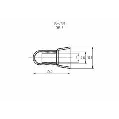 Заглушка концевая изолированная (КИЗ d4мм) 5.5кв.мм (CHS-5) REXANT 08-0703