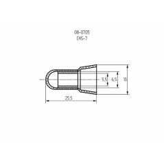 Заглушка концевая изолированная (КИЗ d5.5мм) 10кв.мм (CHS-7) REXANT 08-0705