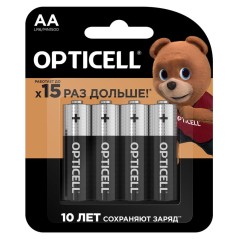 Элемент питания алкалиновый AA/LR6 (блист. 4шт) Basic Opticell 5051001