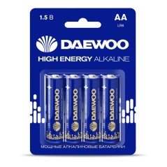 Элемент питания алкалиновый AA/LR6 1.5В High Energy Alkaline 2021 BL-4 (уп.4шт) DAEWOO 5030329