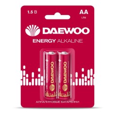 Элемент питания алкалиновый AA/LR6 1.5В Energy Alkaline 2021 BL-2 (уп.2шт) DAEWOO 5029750