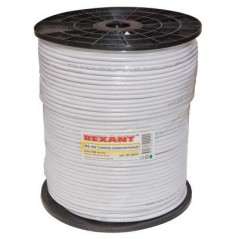 Кабель RG-6U+CU Cu/AL/Cu 48х0.12 75 Ом (уп.305м) Б (м) REXANT 01-2231