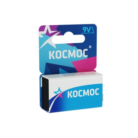 Элемент питания солевой "крона" 6F22 (блист.1шт) КОСМОС KOC6F221BL