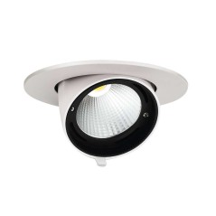 Светильник светодиодный PLED DL4 WH Downlight 30Вт 4000К IP40 24град. ДВО встраив. поворотн. JazzWay