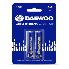 Элемент питания алкалиновый AA/LR6 1.5В High Energy Alkaline 2021 BL-2 (уп.2шт) DAEWOO 5030299