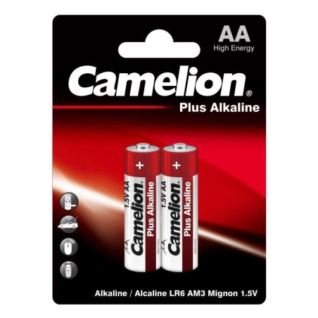 Элемент питания алкалиновый AA/LR6 1.5В Plus Alkaline LR6-BP2 BL-2 (блист.2шт) Camelion 1652