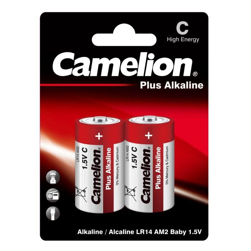 Элемент питания алкалиновый C/LR14 1.5В Plus Alkaline LR14-BP2 BL-2 (блист.2шт) Camelion 1653