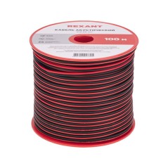 Кабель Stereo 2х0.5 Red/Black 100м (м) Rexant 01-6103-3