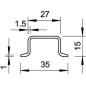 Рейка монтажная 2000х35х15 2069 15 1.5 GTP (дл.2м) OBO 1115421