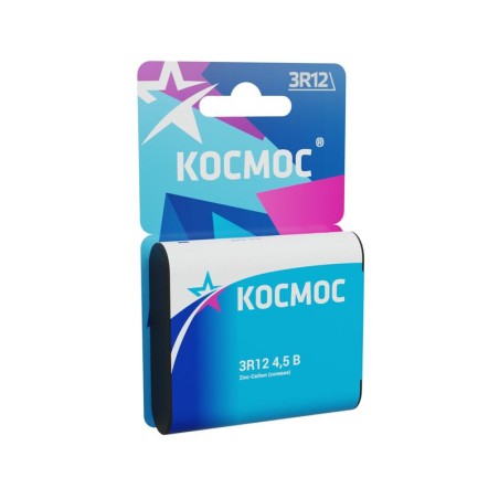 Элемент питания солевой "квадрат" 3R12 1BL (блист.1шт) Космос KOC3R121BL