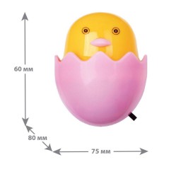 Светильник светодиодный NL-176 "Цыпленок" 220В ночник с выкл. розов. Camelion 12532