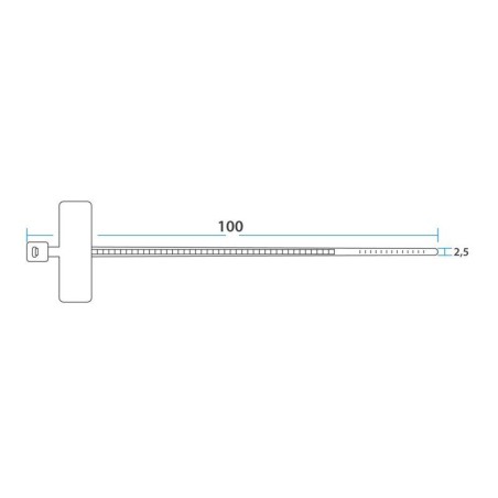 Хомут кабельный 2.5х100 под маркер нейл. бел. (уп.100шт) Rexant 07-0106