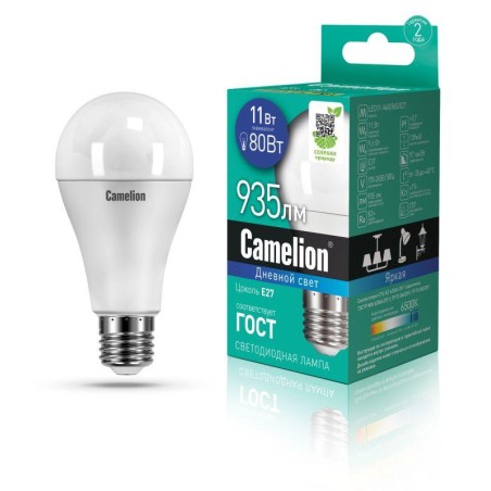 Лампа светодиодная LED11-A60/865/E27 11Вт грушевидная 220В Camelion 12651