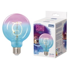 Лампа светодиодная филаментная LED-SF01-4W/SOHO/E27/CW BLUE/WINE GLS77TR SOHO спиральный филамент си