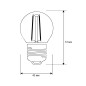 Лампа светодиодная филаментная LED7-G45-FL/830/E27 7Вт 220В Camelion 13457