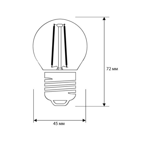 Лампа светодиодная филаментная LED7-G45-FL/845/E27 7Вт 220В Camelion 13459