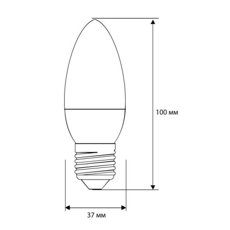 Лампа светодиодная LED7-C35/830/E27 7Вт свеча 3000К тепл. бел. E27 530лм 220В Camelion 12077