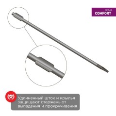 Отвертка шлицевая SL 4х100мм двухкомпонентная рукоятка Rexant 12-6424