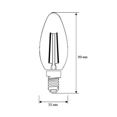 Лампа светодиодная филаментная LED7-C35-FL/845/E14 7Вт 220В Camelion 13453