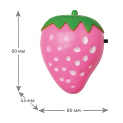 Светильник светодиодный NL-180 "Клубника" 220В ночник с выкл. розов. Camelion 12536