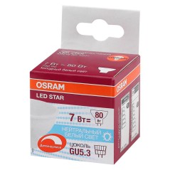 Лампа светодиодная LS MR16 D 80 110 7W/840 230В GU5.3 диммир. OSRAM 4058075229037