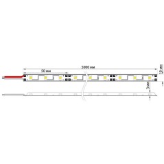 Лента светодиодная SMD5050 14.4Вт/м 60LED/м 12В IP65 желт. (уп.5м) Lamper 141-492