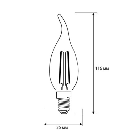 Лампа светодиодная филаментная LED12-CW35-FL/845/E14 12Вт 220В Camelion 13711