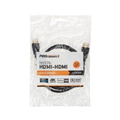 Шнур HDMI-HDMI gold 1м с фильтрами (PE bag) PROCONNECT 17-6202-6