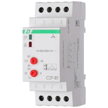 Реле контроля фаз 3-х фазное 160-260В CZF-BT F@F EA04.001.004