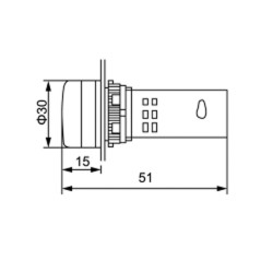 Индикатор значения напряжения зел. VD22 70-500В Rexant 36-5001