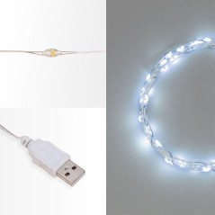 Гирлянда светодиодная "Роса" 10м 100LED бел. 1Вт IP20 USB Neon-Night 315-975