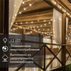 Лампа светодиодная 2Вт шар d100 12LED красн. E27 Neon-Night 405-132