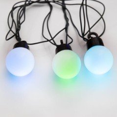 Гирлянда светодиодная "Шарики" 5м d30мм 25LED RGB 6Вт 220-240В IP20 провод ПВХ темн. зел. Neon-Night