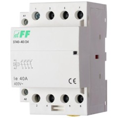 Контактор ST40-40/24 (4NO 6.4Вт 3 модуля монтаж на DIN-рейке 24В AC 40А IP20) F@F EA13.001.010