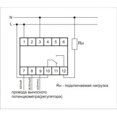 Реле времени PCU-518 8А 230В AC/24В AC/DC 1п IP20 многофункц. с выносн. потенциомметром монтаж на DI