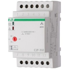 Реле контроля наличия фаз CZF-332 (монтаж на DIN-рейке 35мм, регулировка порога отключения, 3х400/23
