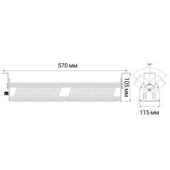 Светильник светодиодный PPI-01 100Вт 5000К IP65 230В 50Гц E new slim для высоких пролетов JazzWay 50