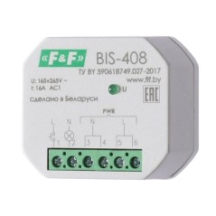 Реле импульсное BIS-408 16А 1NO IP20 100-265В AC установка в монтажную коробку d60мм F@F EA01.005.00