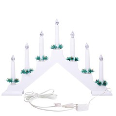 Горка новогодняя 7 свечек (7LED) тепл. бел. 0.5Вт 220-240В IP20 бел. Neon-Night 501-081