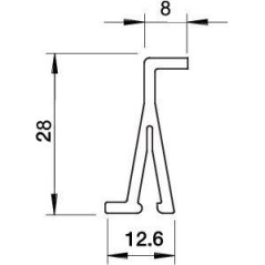 Перегородка разделительная H40 для кабель-канала 2371 40 (дл.2м) OBO 6023096