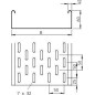 Лоток листовой перфорированный 300х60 L3000 сталь 1.5мм SKS 630 FS OBO 6056296