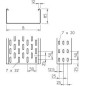 Лоток листовой перфорированный 400х85 L3000 сталь 1мм MKS 840 FS OBO 6057403