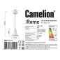 Светильник подвесной PL-602S C01 Rome 1х E27 40Вт 230 бел. Camelion 14554