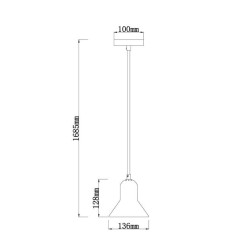 Светильник подвесной PL-602S C01 Rome 1х E27 40Вт 230 бел. Camelion 14554